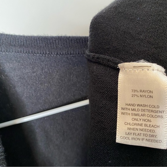 WHBM Black Cropped Shrug Sweater - Picture 8 of 9